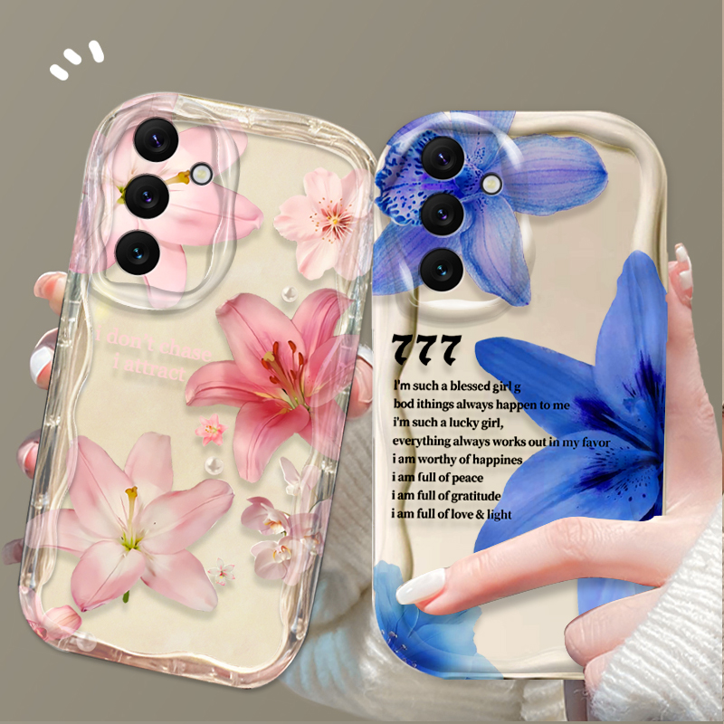 Phone Cases Samsung A14 - غطاء هاتف بنمط زهرة الزنبق الوردية