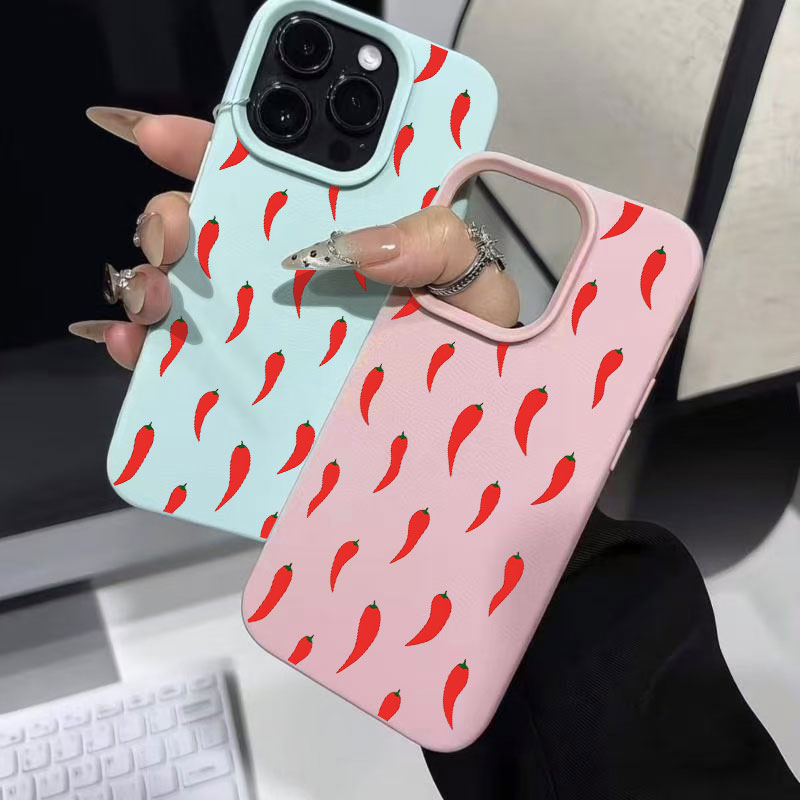 Phone Cases Red - جراب هاتف سيليكون ناعم غير لامع