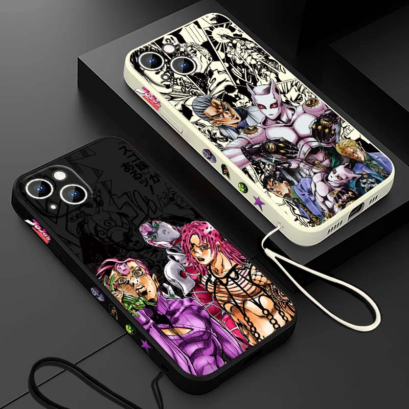 Phone Cases Iphone 13 - جراب هاتف سائل بتصميم أنمي JOJO