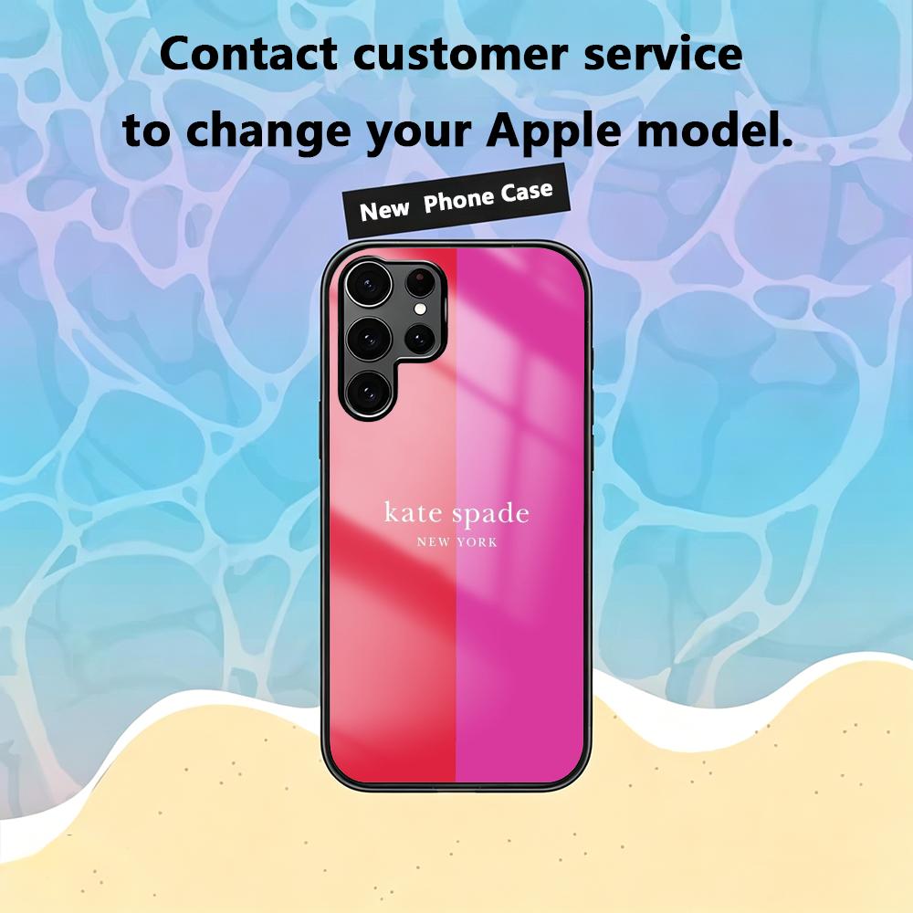 Phone Cases Kate Spade - جراب هاتف زجاجي مغناطيسي بتصميم زهرة