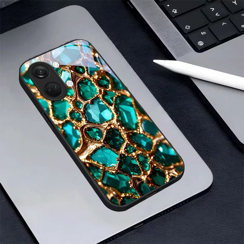 Phone Cases Oneplus - غطاء هاتف فاخر من الزجاج الأسود