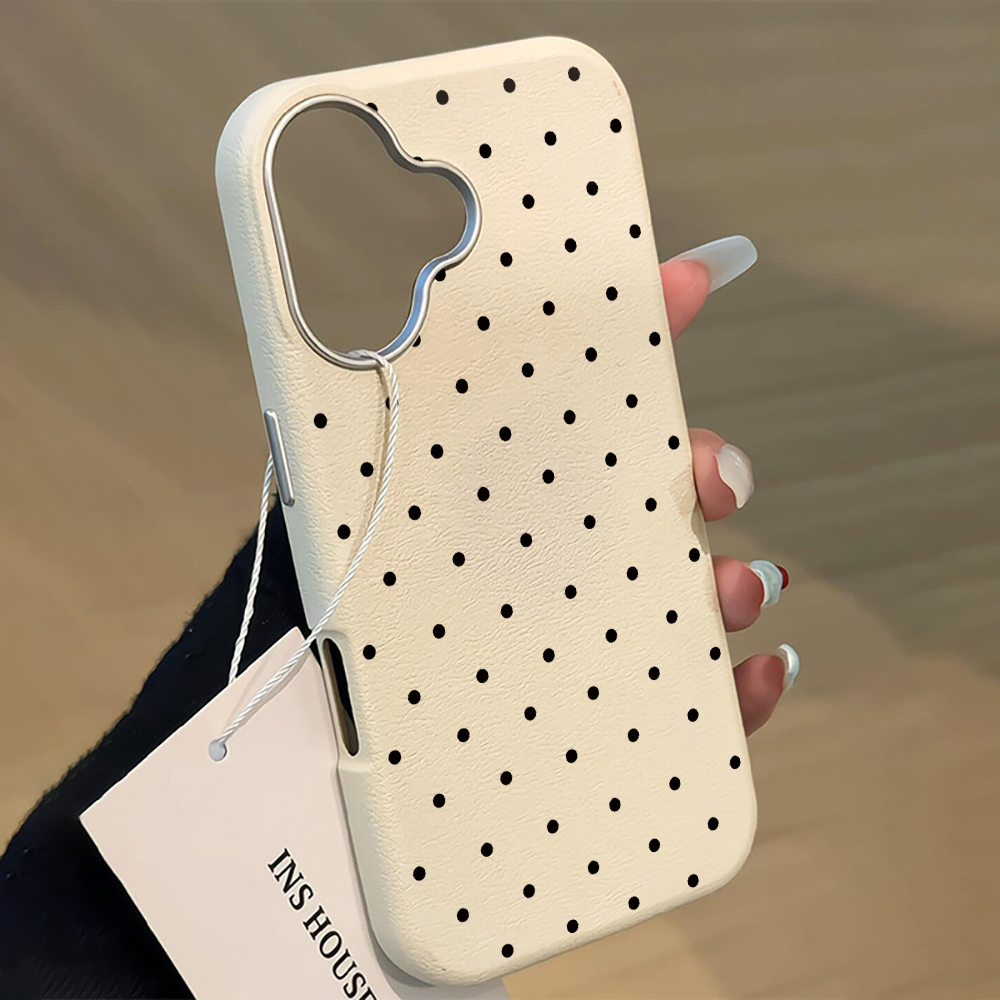 Phone Cases Cute Iphone 14 - غطاء هاتف كوري أنيق بنقاط البولكا