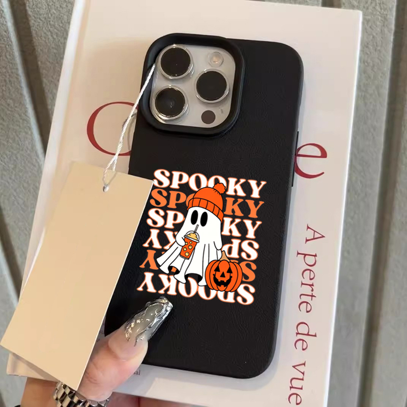 Phone Cases Cute Iphone 14 - غطاء هاتف لطيف بنمط شبح اليقطين