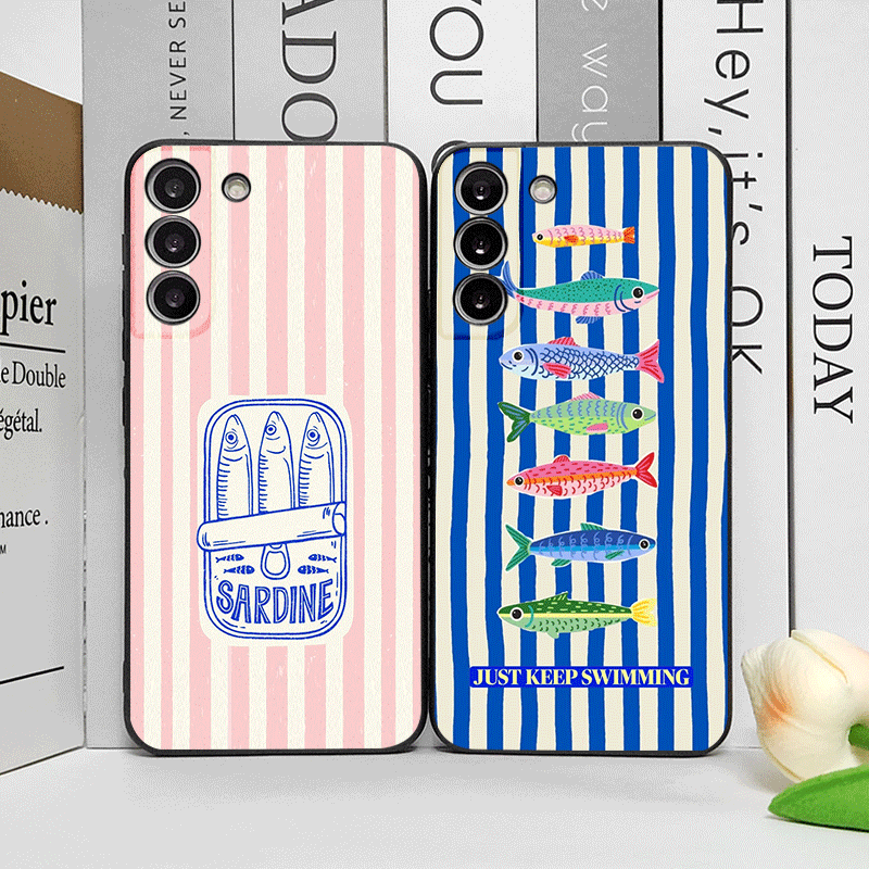 Phone Cases Funny - غطاء هاتف لطيف بنمط مخطط على