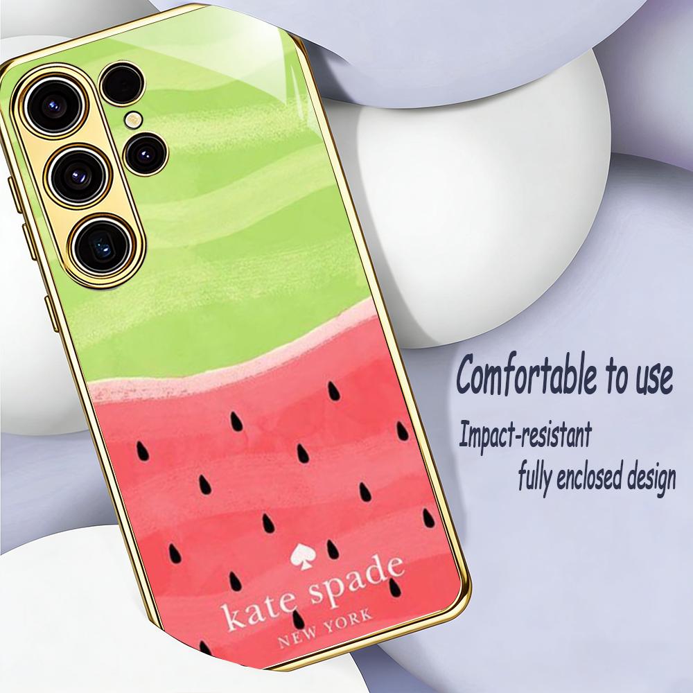 Phone Cases Kate Spade - جراب هاتف زجاجي مطلي بالكهرباء بتصميم