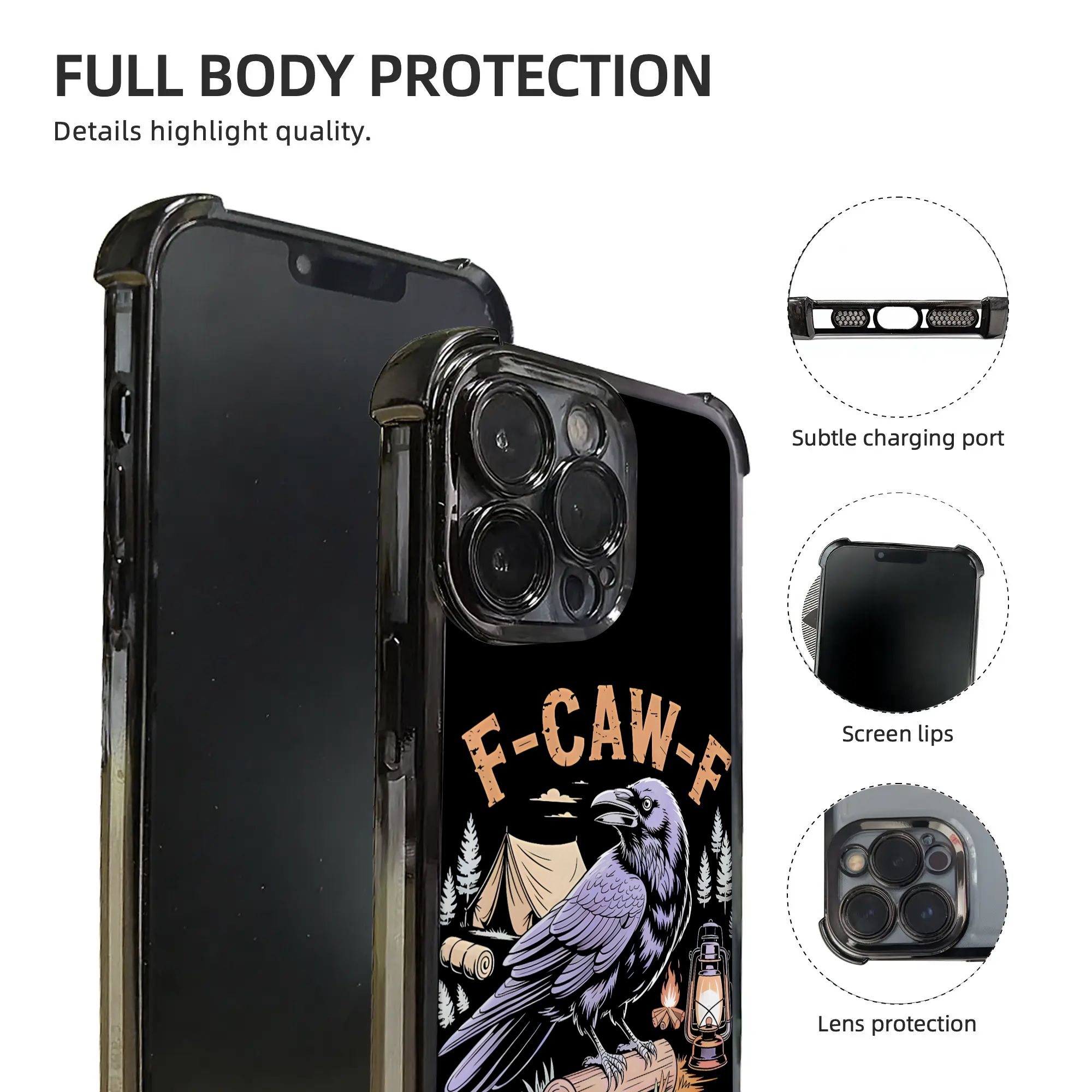 غطاء هاتف مضحك بتصميم الغراب F - مراجعة Phone Cases Funny وسعره