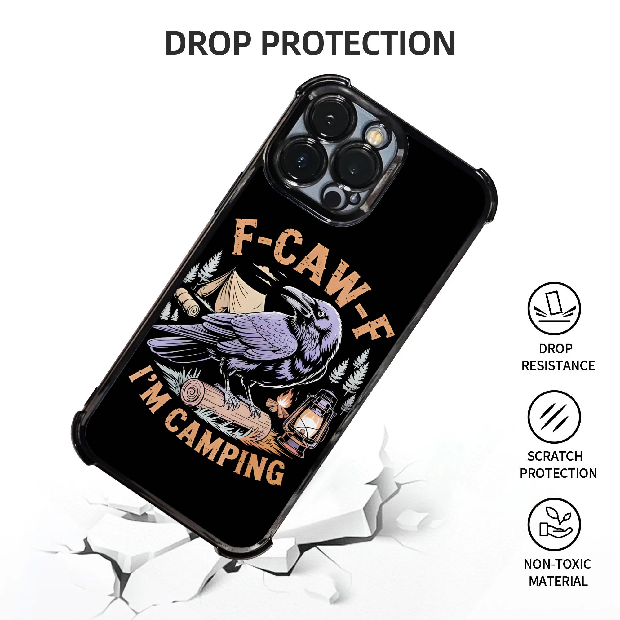 غطاء هاتف مضحك بتصميم الغراب F - مراجعة Phone Cases Funny وسعره