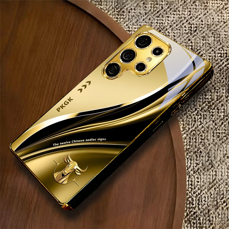 غطاء هاتف مطلي بالذهب بتصميم ب - مراجعة Phone Cases Samsung A14 وسعره