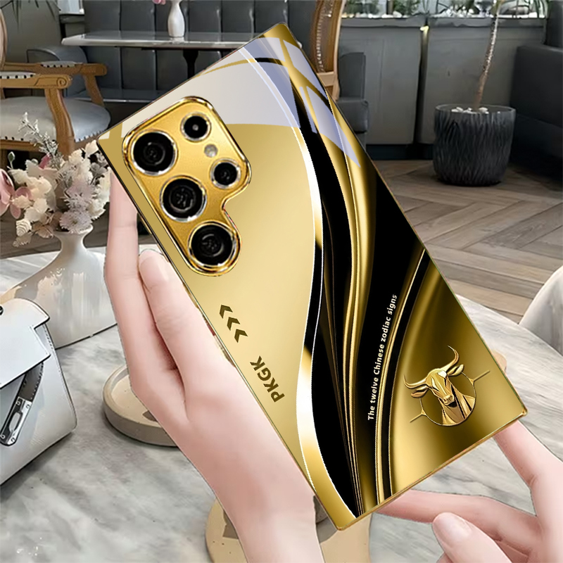 غطاء هاتف مطلي بالذهب بتصميم ب - مراجعة Phone Cases Samsung A14 وسعره