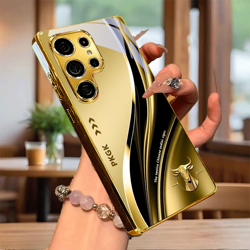 غطاء هاتف مطلي بالذهب بتصميم ب - مراجعة Phone Cases Samsung A14 وسعره