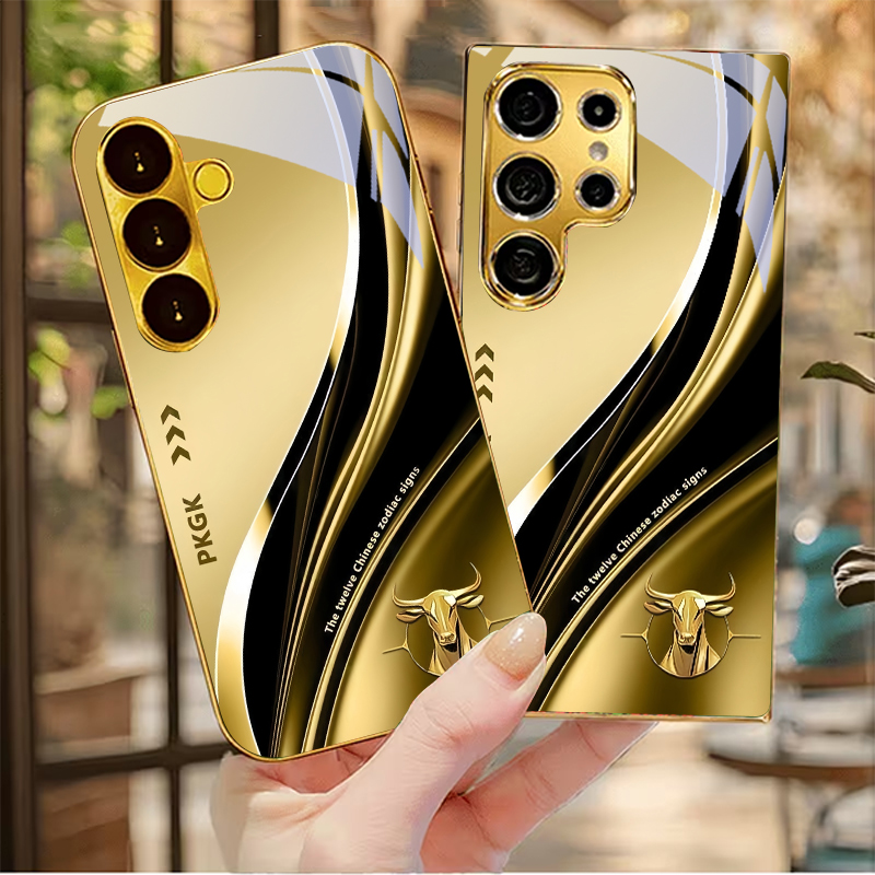غطاء هاتف مطلي بالذهب بتصميم ب - مراجعة Phone Cases Samsung A14 وسعره
