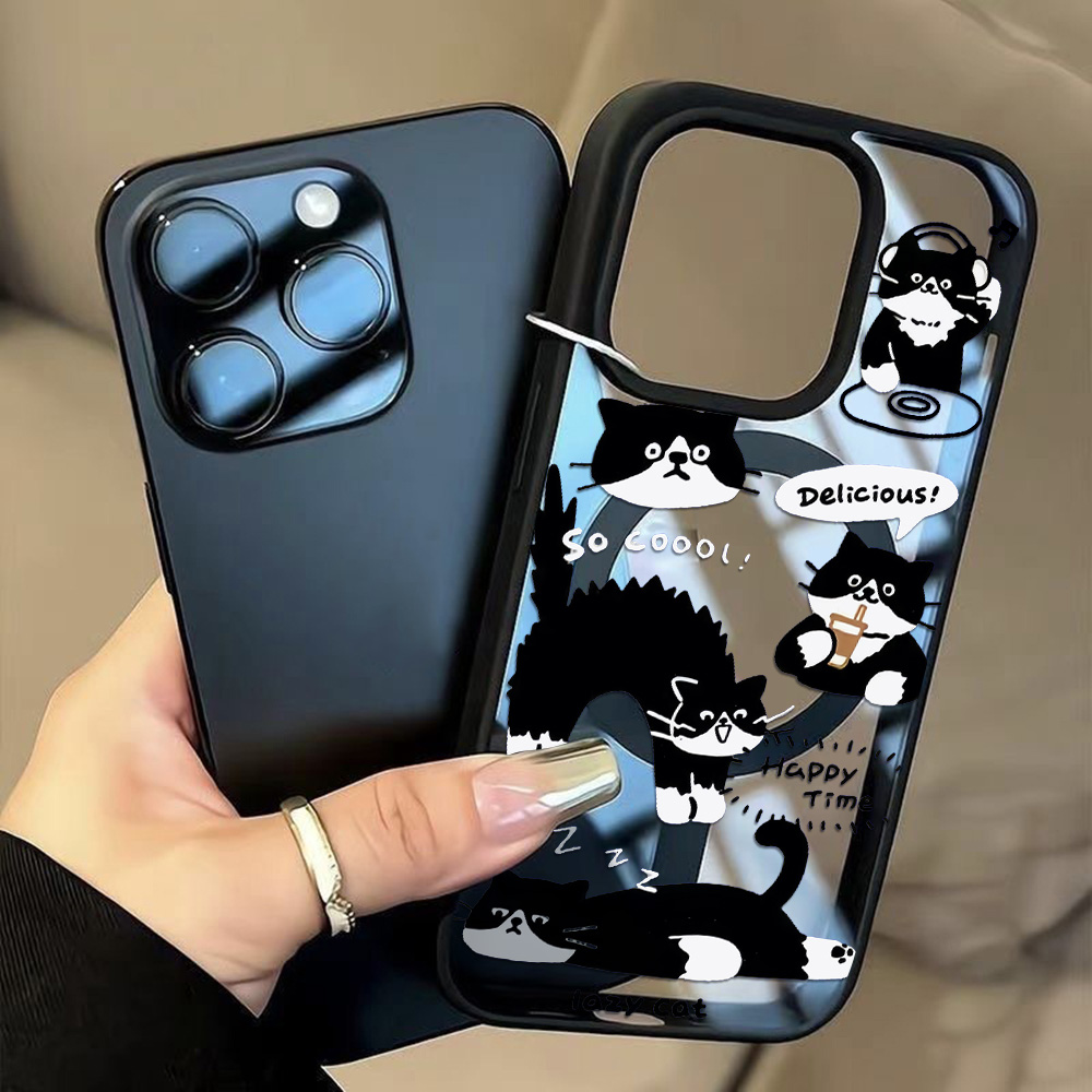 مضحك القطة السوداء شحن لاسلكي  - مراجعة Phone Cases Funny وسعره