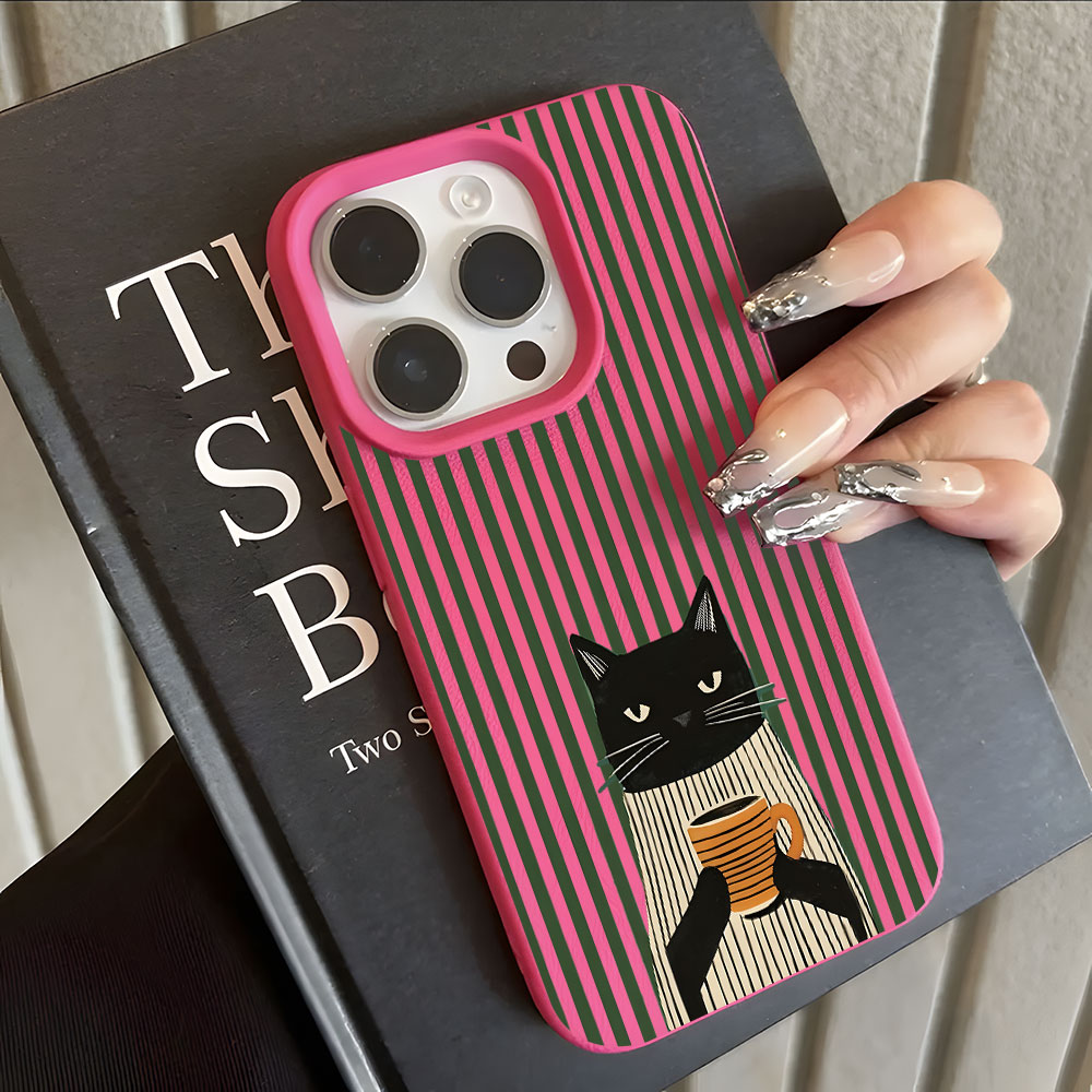غطاء هاتف مضحك بنمط قطة وقهوة  - مراجعة Phone Cases Funny وسعره