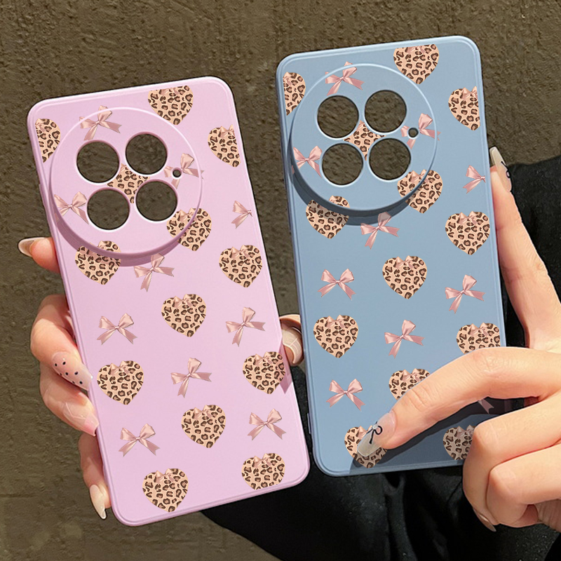 Leopard Print Hearts Bow Soft  - مراجعة Phone Cases Oneplus وسعره