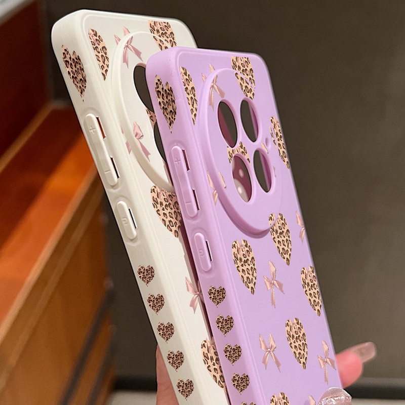 Leopard Print Hearts Bow Soft  - مراجعة Phone Cases Oneplus وسعره