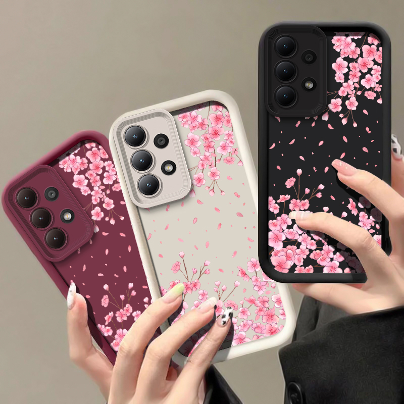 غطاء هاتف مطبوع بزهور الخوخ لس - مراجعة Phone Cases Samsung A14 وسعره