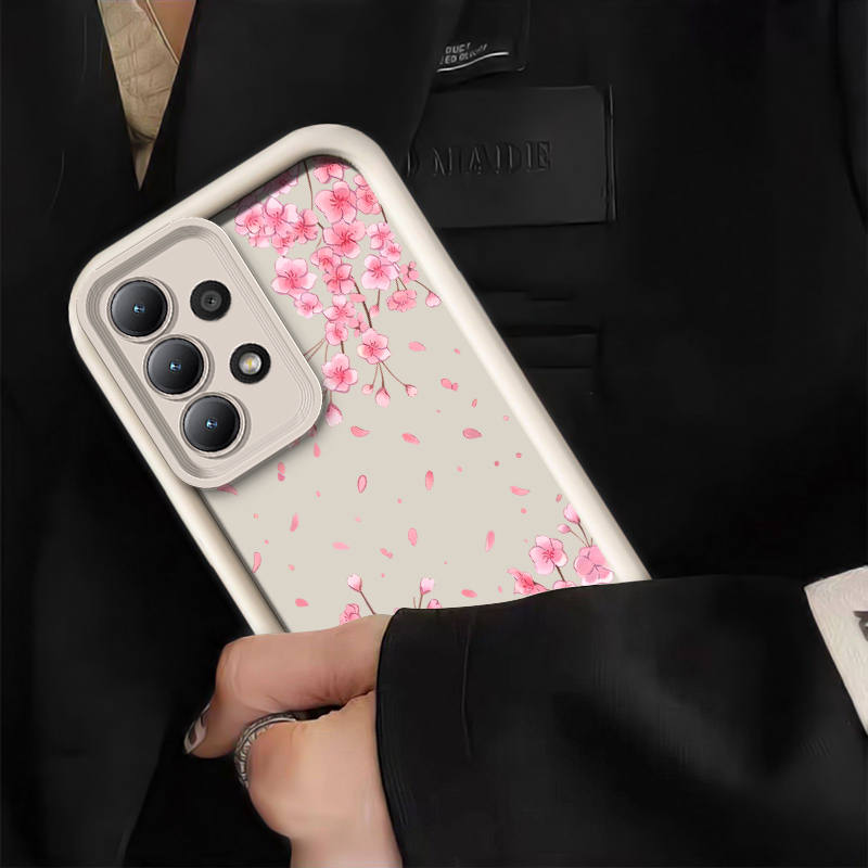غطاء هاتف مطبوع بزهور الخوخ لس - مراجعة Phone Cases Samsung A14 وسعره