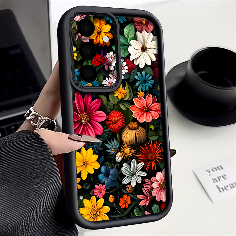 غطاء هاتف بنمط زهور ملونة لسام - مراجعة Phone Cases Samsung A14 وسعره