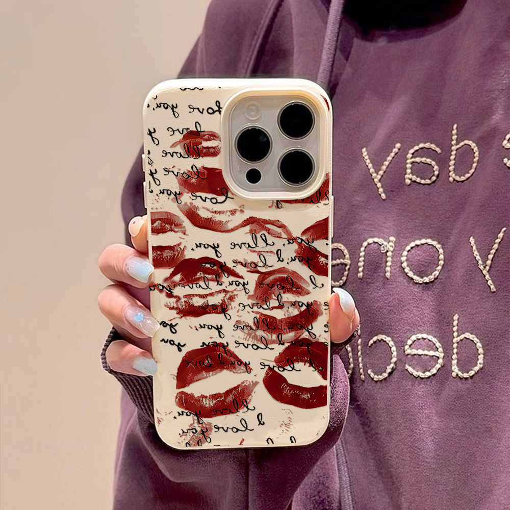 مشرق أحمر الشفاه الجلود قضية ا - مراجعة Phone Cases Red وسعره