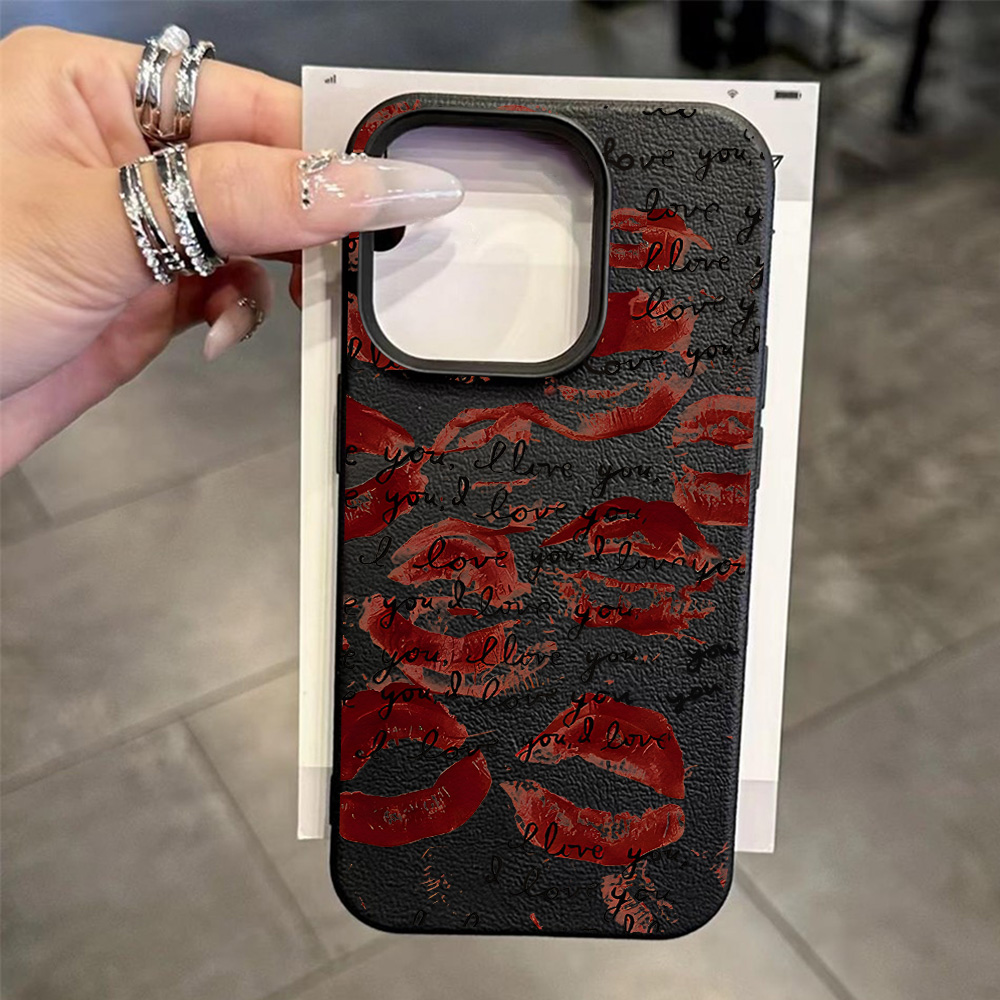 مشرق أحمر الشفاه الجلود قضية ا - مراجعة Phone Cases Red وسعره
