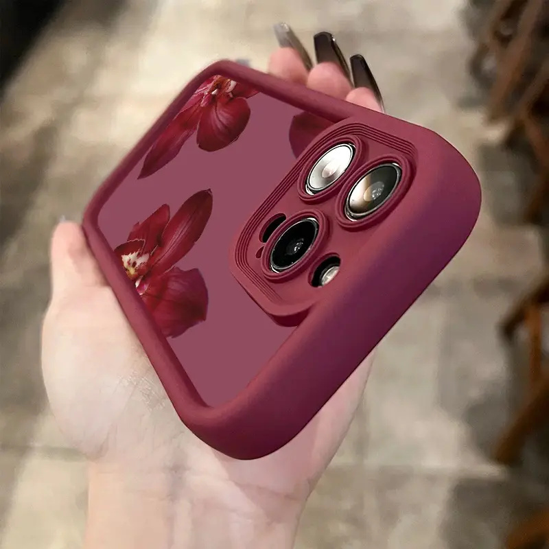 غطاء هاتف بنمط زهرة الأوركيد ب - مراجعة Phone Cases Red وسعره