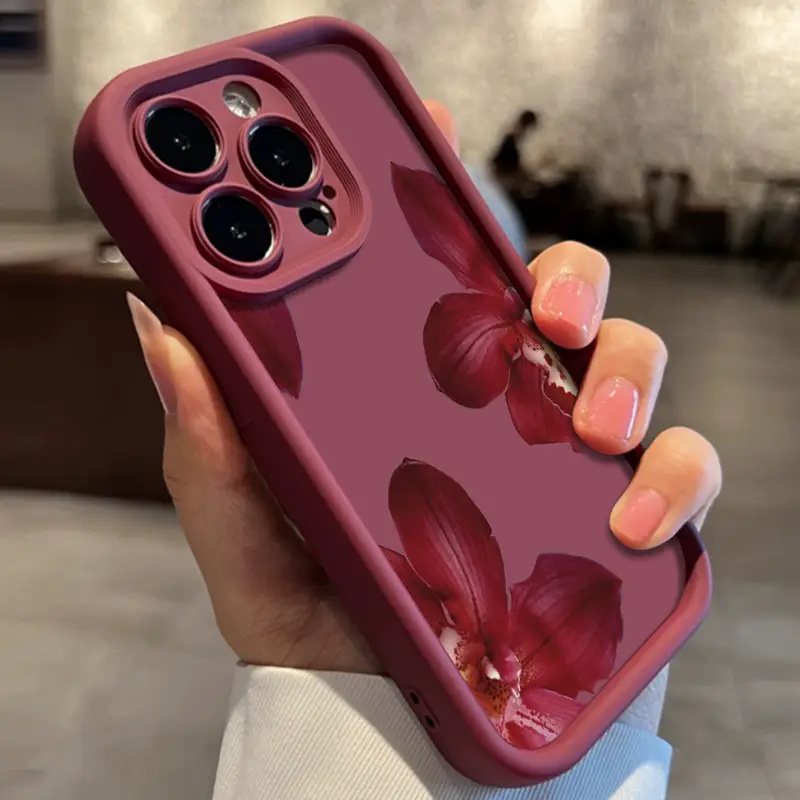 غطاء هاتف بنمط زهرة الأوركيد ب - مراجعة Phone Cases Red وسعره